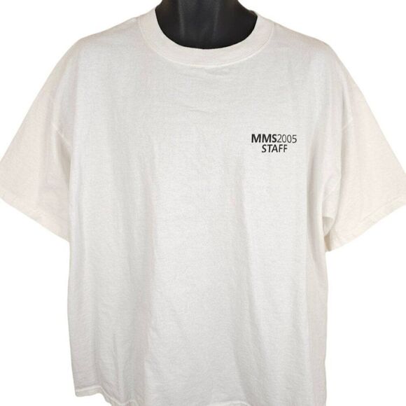 Vintage Microsoft T Shirt Mens Size XL White Y2K MMS 2005 Windows Server System - Picture 2 of 6